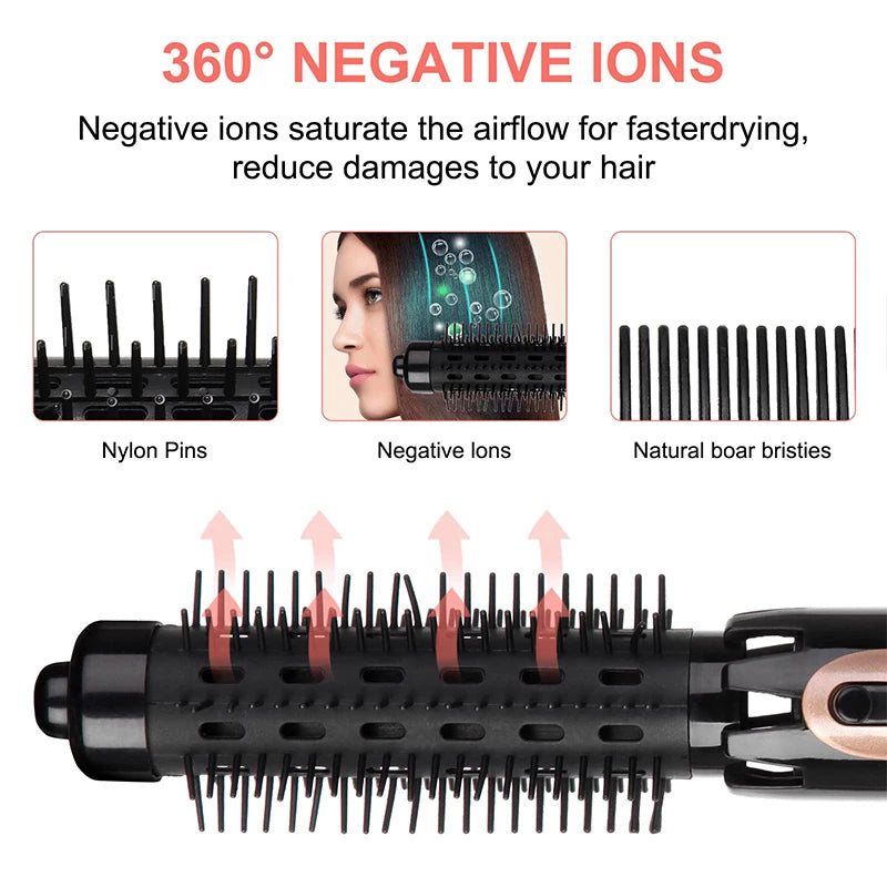 HairGlow Pro Brush – Secador e Modelador 4-in-1 Profissional
