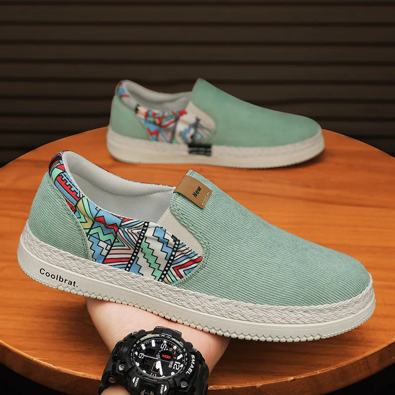 Flat Canvas Shoes for Men – Summer Casual Loafers & Sneakers