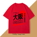 Camiseta Feminina Estilo Japonês Osaka, Moda Vintage, Street Wear, Algodão com Estampa Gráfica, Manga Curta, Harajuku