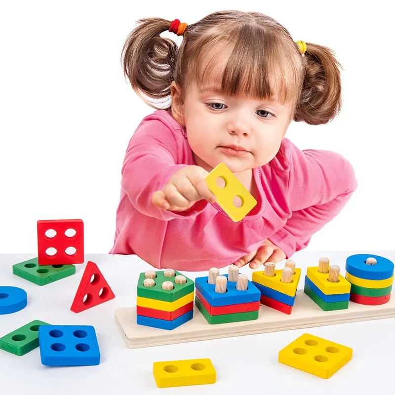 Blocos Montessori de Madeira – Aprendizado e Diversão