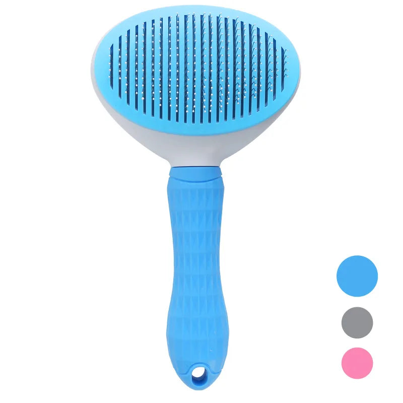 Pente Auto-Limpante para Pelos de Pets – Grooming Fácil e Sem Bagunça