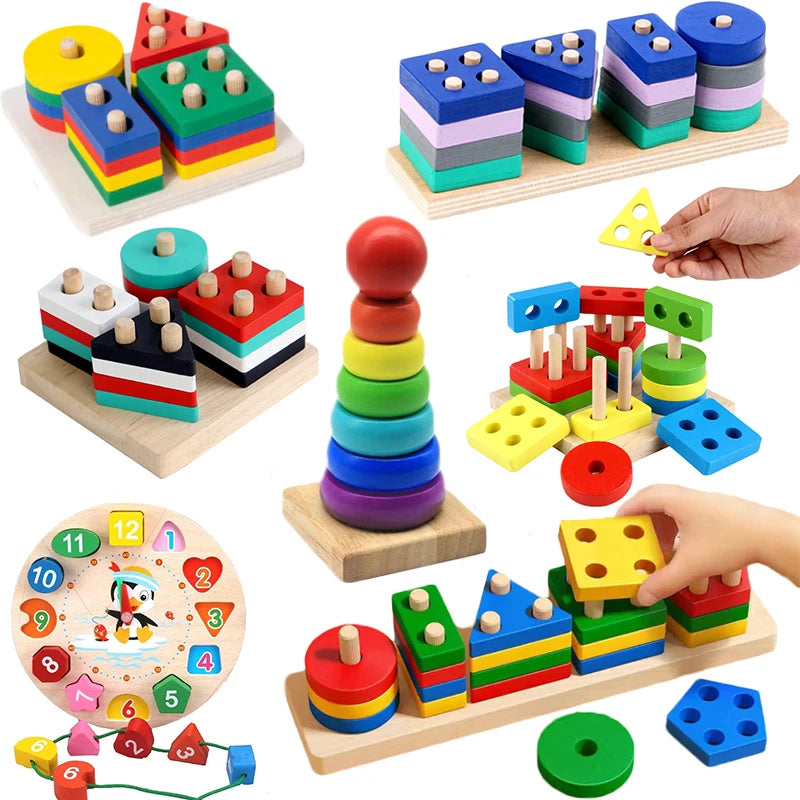 Blocos Montessori de Madeira – Aprendizado e Diversão