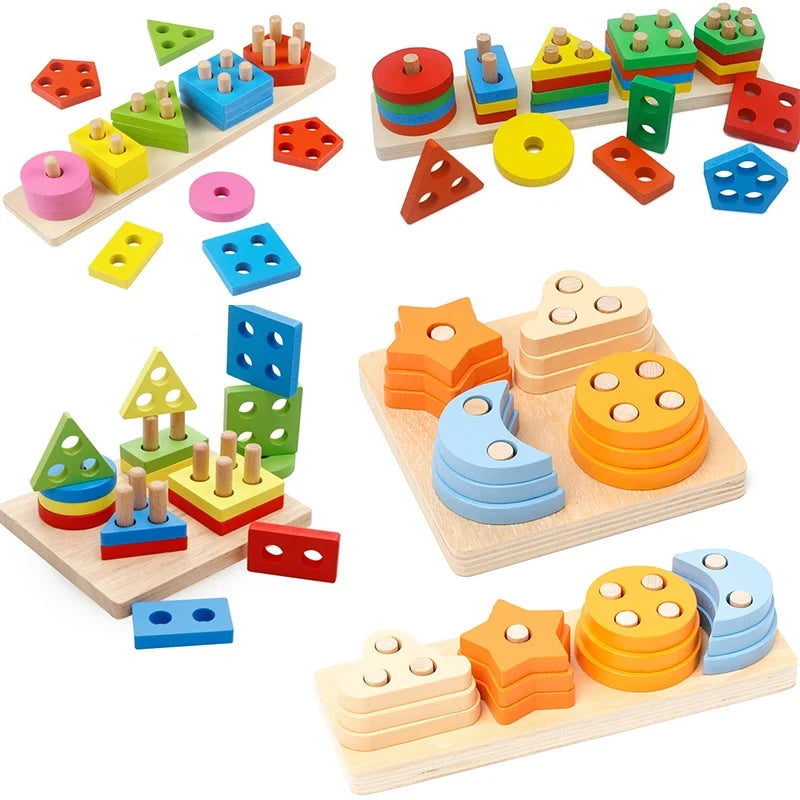 Blocos Montessori de Madeira – Aprendizado e Diversão
