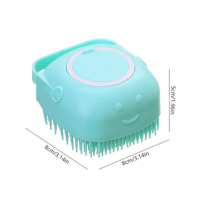 Escova de Banho de Silicone para Pets – Limpeza e Massagem