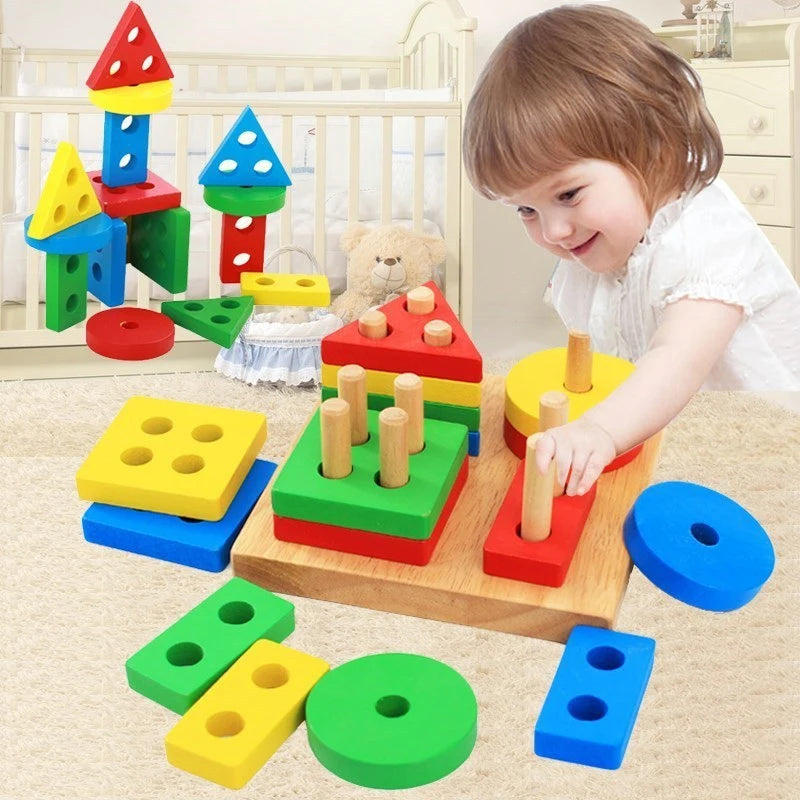 Blocos Montessori de Madeira – Aprendizado e Diversão