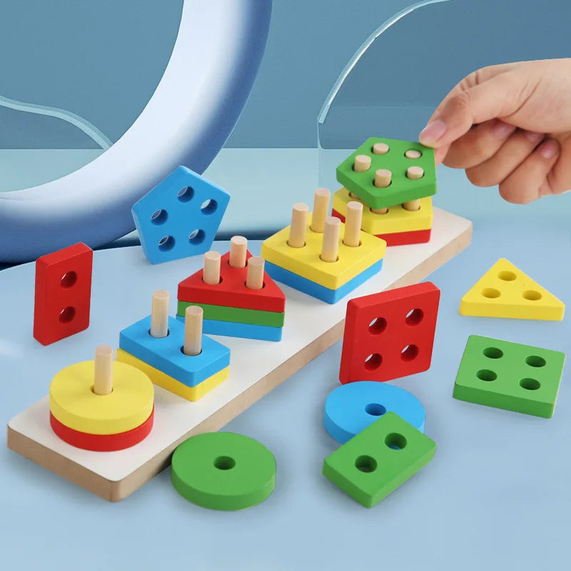 Blocos Montessori de Madeira – Aprendizado e Diversão