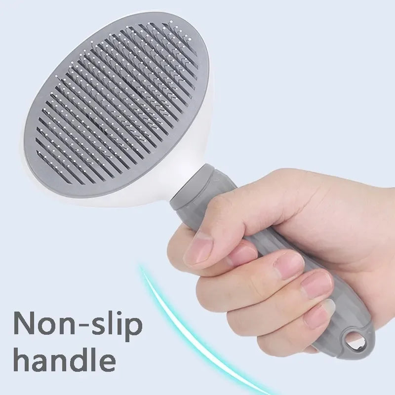 Pente Auto-Limpante para Pelos de Pets – Grooming Fácil e Sem Bagunça