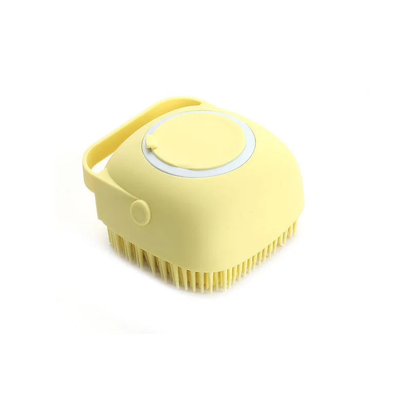 Escova de Banho de Silicone para Pets – Limpeza e Massagem