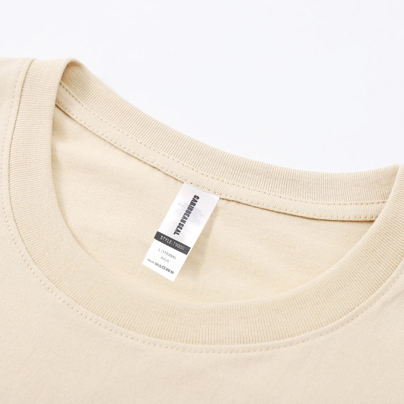 Camiseta Estilo Americano com Estampa de Gato e Café, Algodão Casual, Verão, Respirável e Solta