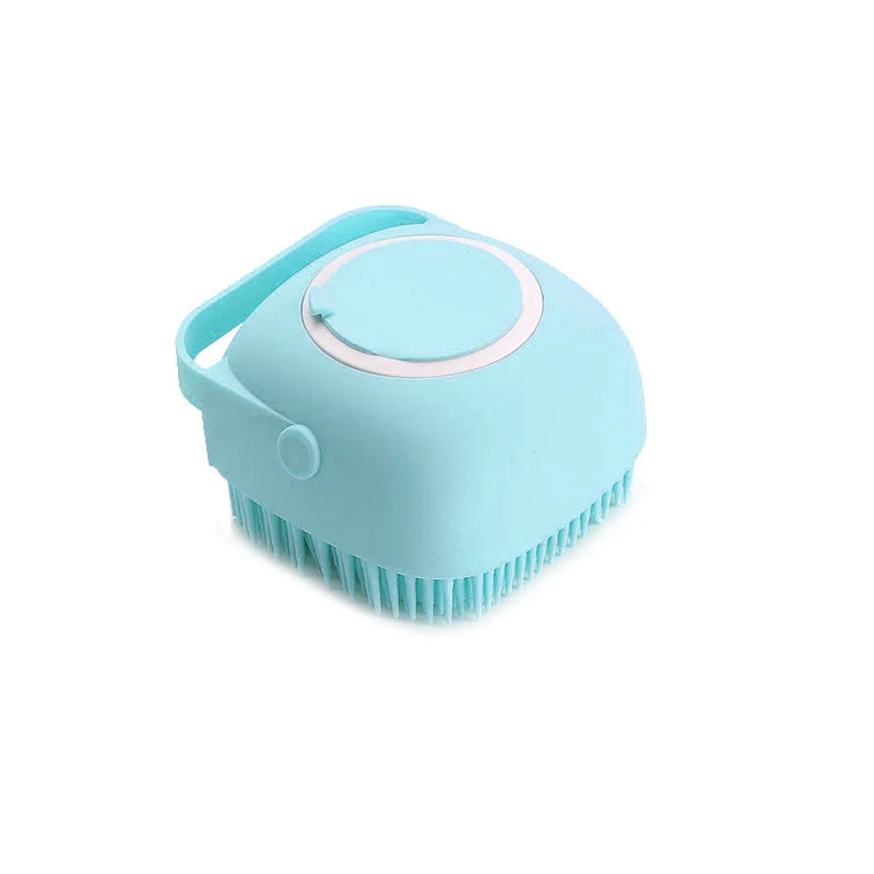 Escova de Banho de Silicone para Pets – Limpeza e Massagem