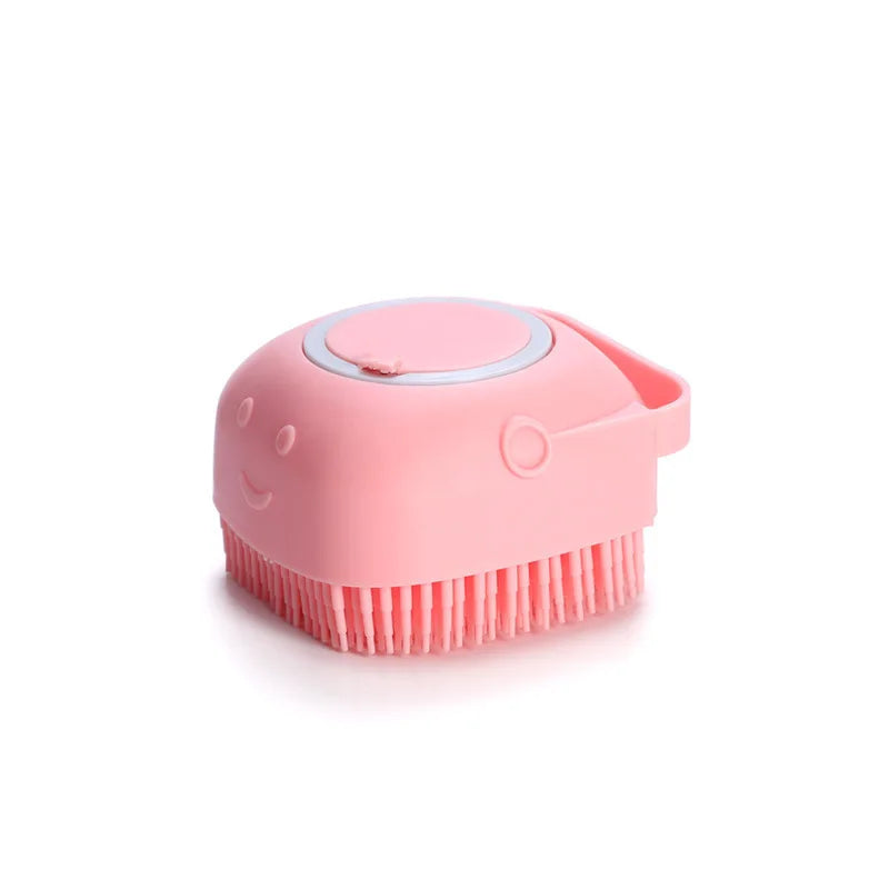 Escova de Banho de Silicone para Pets – Limpeza e Massagem