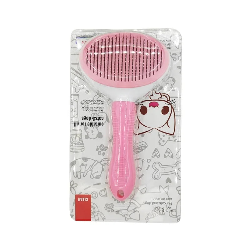 Pente Auto-Limpante para Pelos de Pets – Grooming Fácil e Sem Bagunça